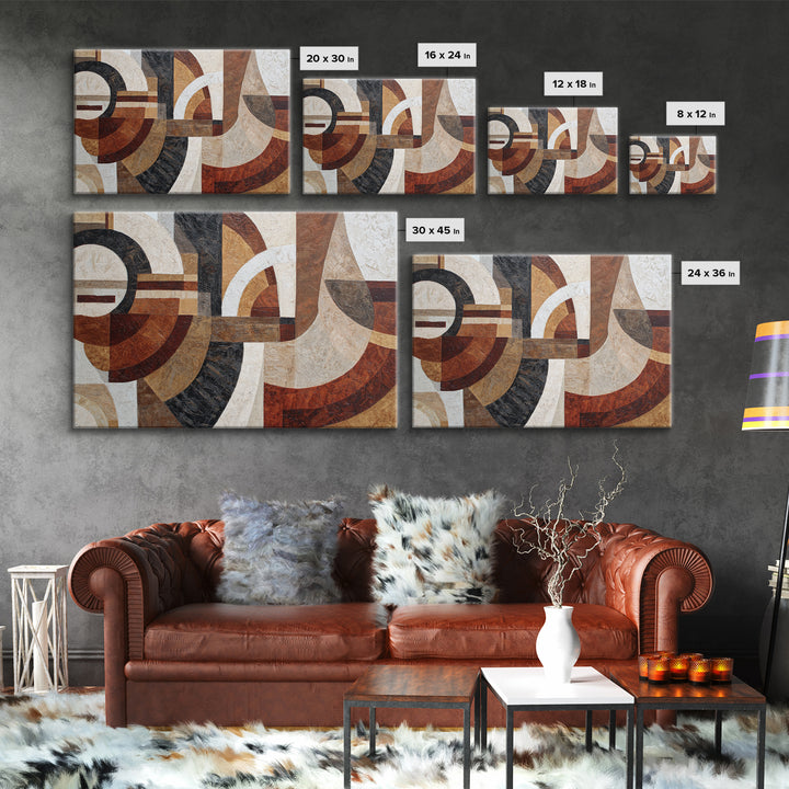 Jazz Musician in Angular Mid Century Style Canvas Print, Midcentury Modern Art, Statement Artwork, Living Room Decor, Retro, MMA-3x2-85