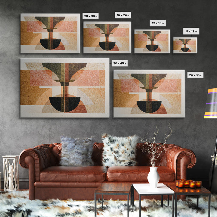 Rocket Ship in Retro Space Age Design Canvas Print, Midcentury Modern Art, Living Room Wall Art, Living Room Decor, Retro, MMA-3x2-90