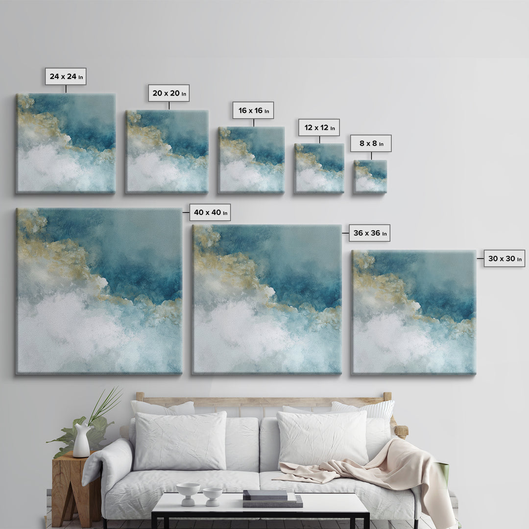 Subtle Marble Texture Canvas Print, Medical Office Art, Medical Art, Office Decor, Watercolor Art, Calm, Biology Art, MOA-1x1-19