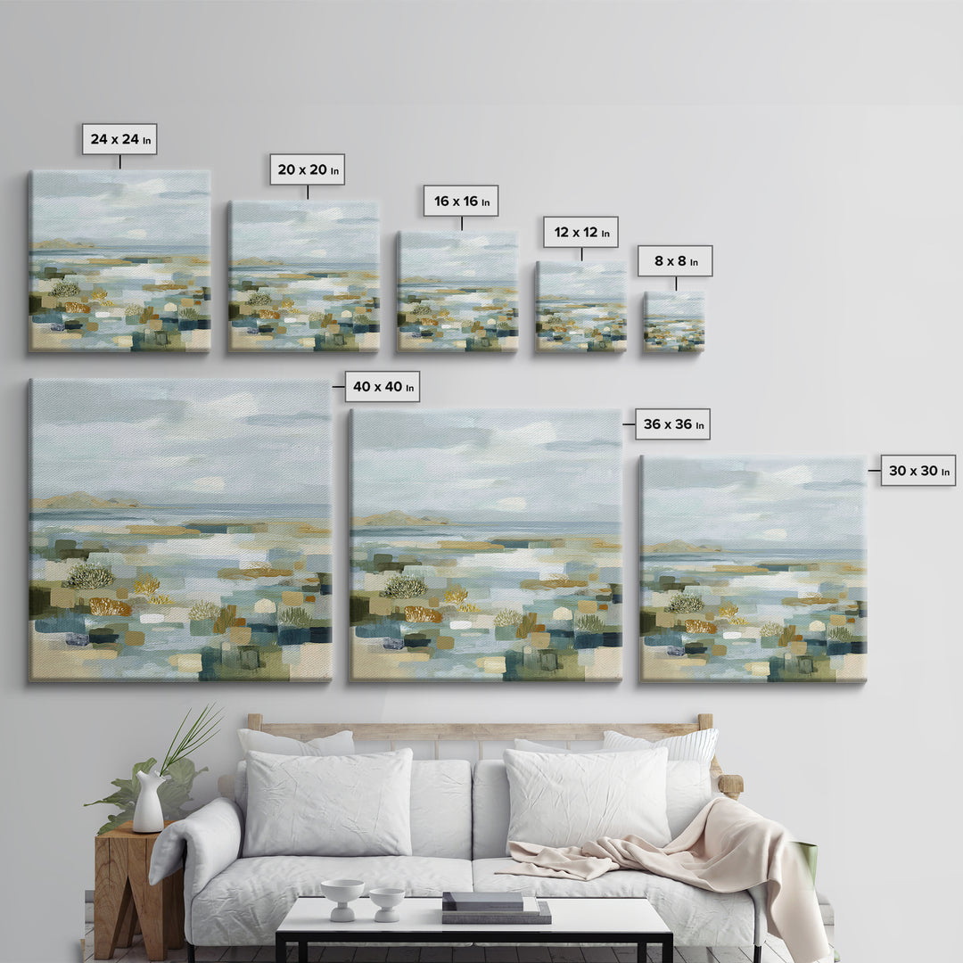 Clean Geometric Composition Framed Canvas Print, Medical Office Art, Biology Art, Office Decor, Abstract Art, Calm, Art Print, MOA-1x1-34