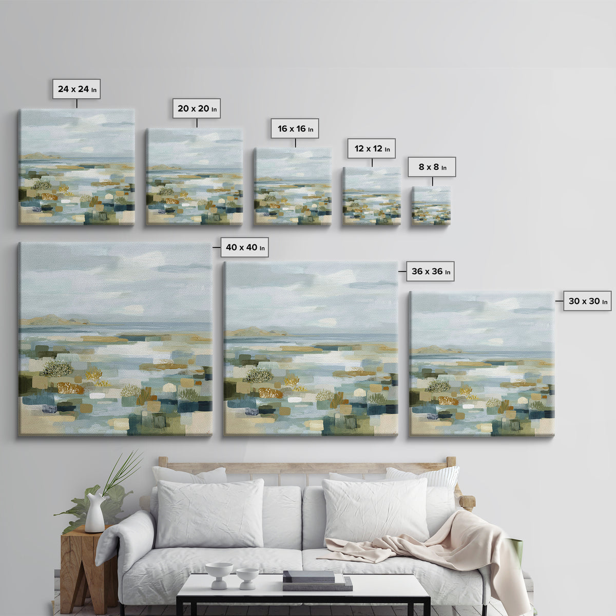Clean Geometric Composition Framed Canvas Print, Medical Office Art, Biology Art, Office Decor, Abstract Art, Calm, Art Print, MOA-1x1-34