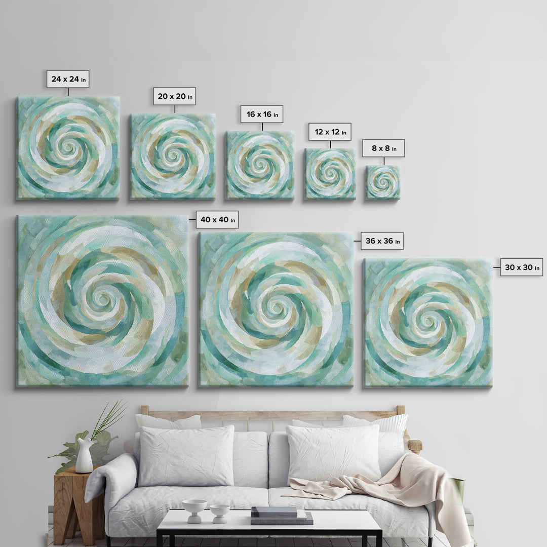 Abstract Healing Spiral Framed Canvas Print, Medical Office Art, Healthcare Wall Art, Office Decor, Abstract Art, Calm, MOA-1x1-39