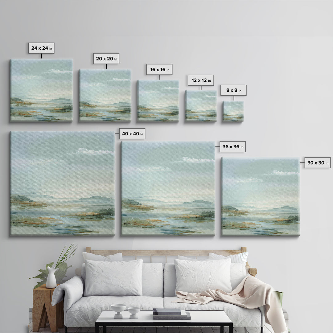 Large Neutral Landscape Framed Canvas Print, Medical Office Art, Art Print, Office Decor, Fine Art, Calm, Printable Art, MOA-1x1-40