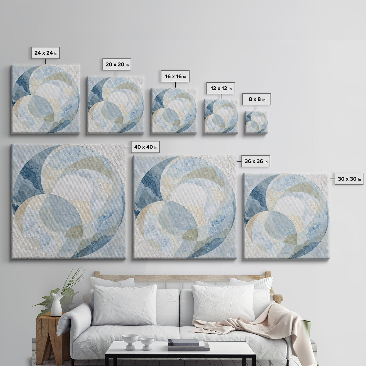 Subtle Marble Texture Framed Canvas Print, Medical Office Art, Medical Wall Art, Office Decor, Oil Painting, Calm, MOA-1x1-43