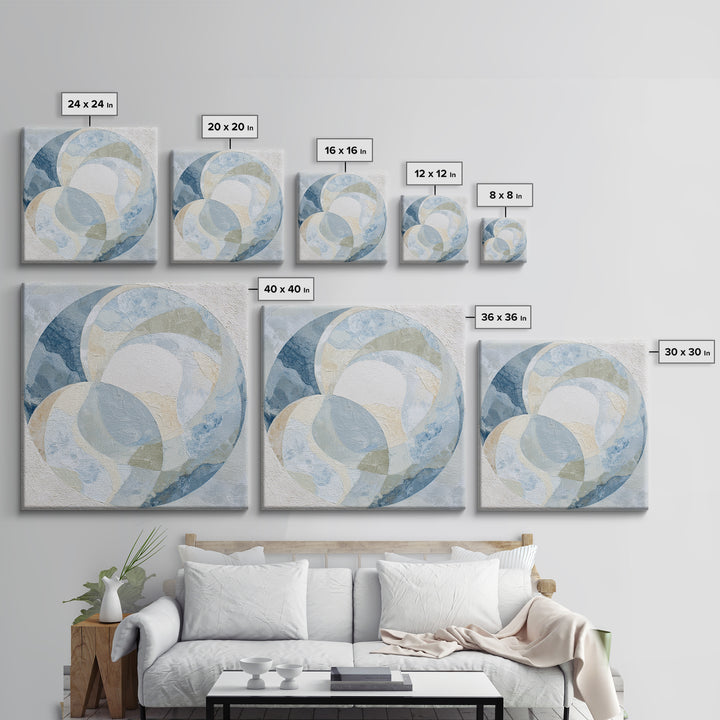 Subtle Marble Texture Framed Canvas Print, Medical Office Art, Medical Wall Art, Office Decor, Oil Painting, Calm, MOA-1x1-43