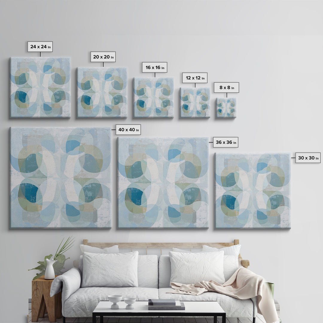 Calming Blue Abstract Canvas Print, Medical Office Art, Modern Decor, Office Decor, Abstract Art, Calm, Home Decor, Wall Decor, MOA-1x1-49