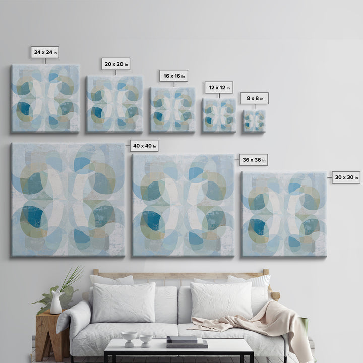 Calming Blue Abstract Canvas Print, Medical Office Art, Modern Decor, Office Decor, Abstract Art, Calm, Home Decor, Wall Decor, MOA-1x1-49