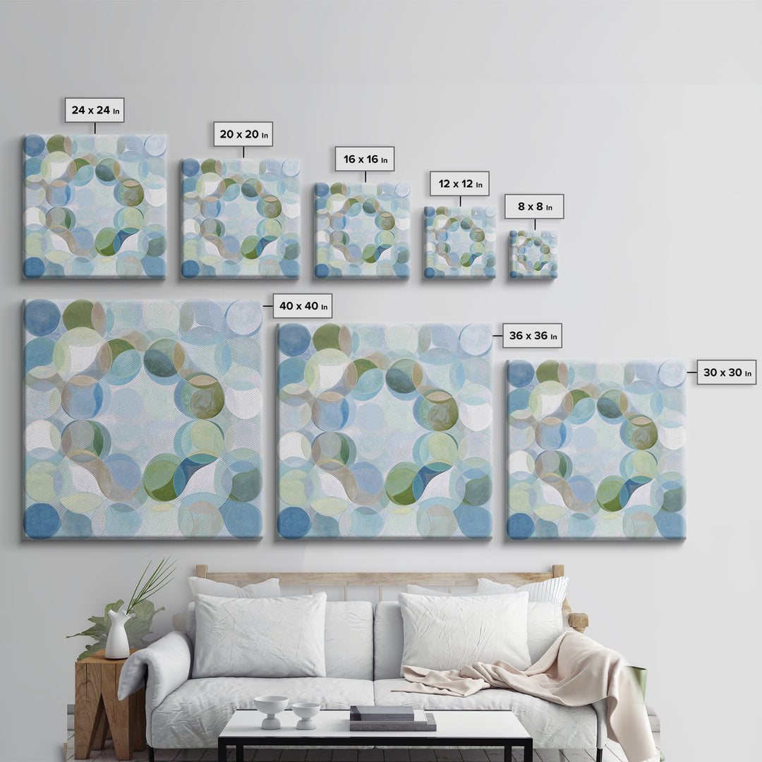 Abstract Cells and Circles as Soothing Pattern Canvas Print, Medical Office Art, Science Art, Office Decor, Abstract Art, Calm, MOA-1x1-5