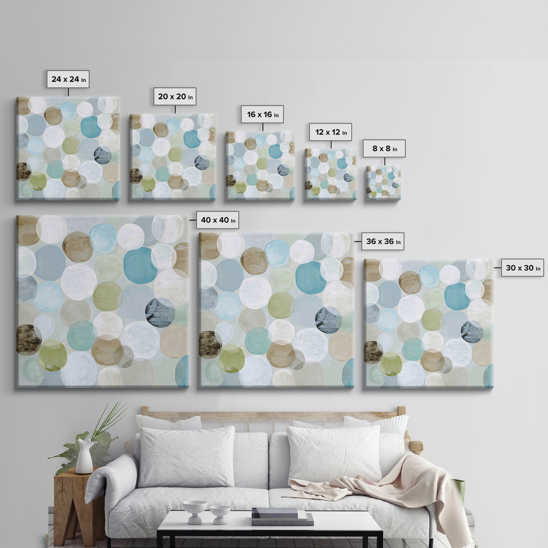 Abstract Cells and Circles as Soothing Pattern Canvas Print, Medical Office Art, Room Decor, Office Decor, Fine Art, Calm, MOA-1x1-77