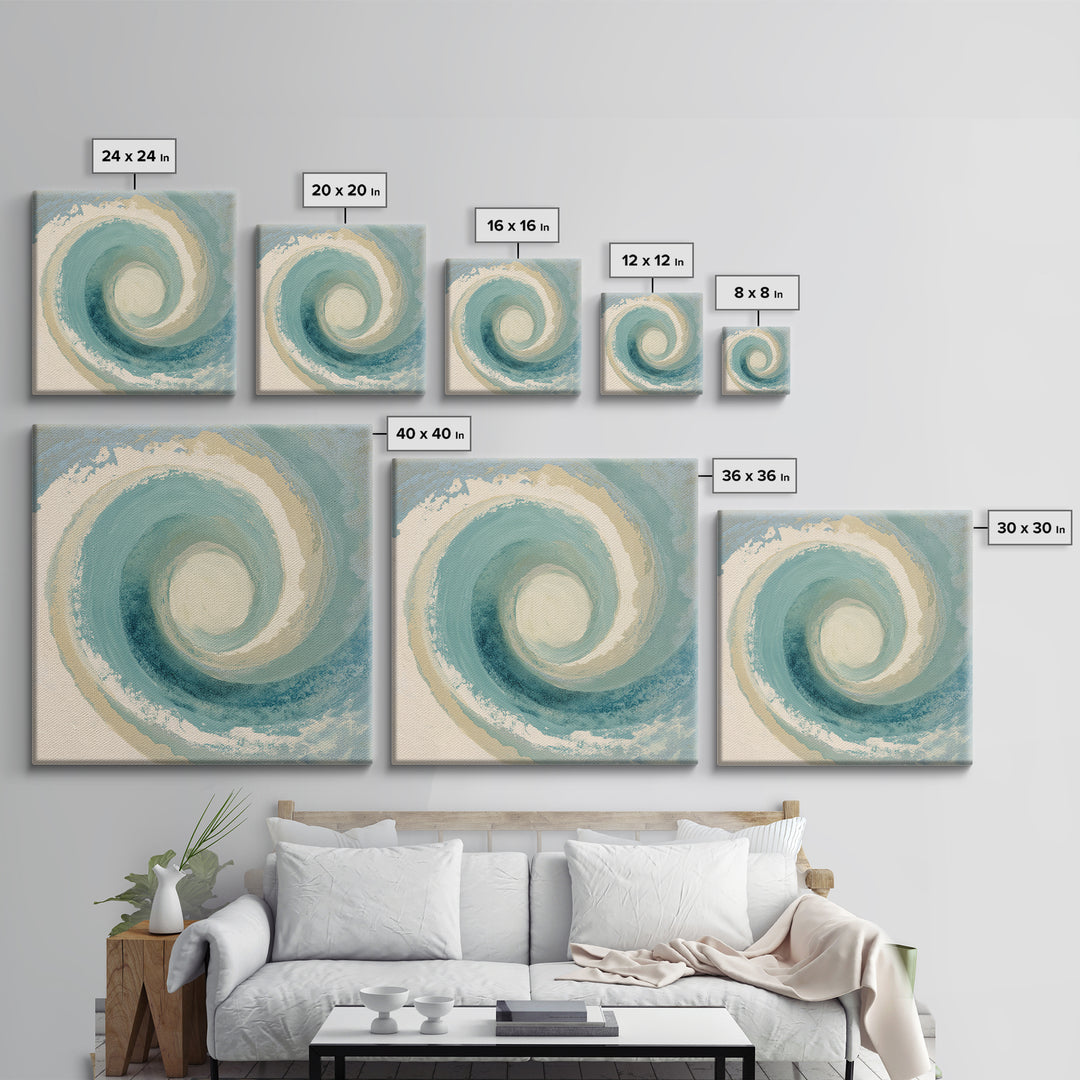 Abstract Healing Spiral Canvas Print, Medical Office Art, Boho Decor, Office Decor, Abstract Art, Calm, Printable Wall Art, MOA-1x1-87