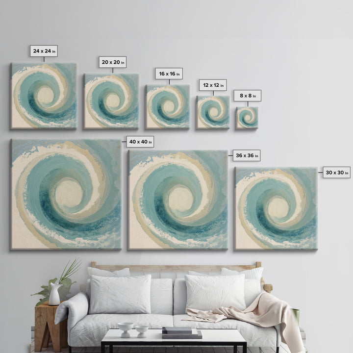 Abstract Healing Spiral Canvas Print, Medical Office Art, Boho Decor, Office Decor, Abstract Art, Calm, Printable Wall Art, MOA-1x1-87