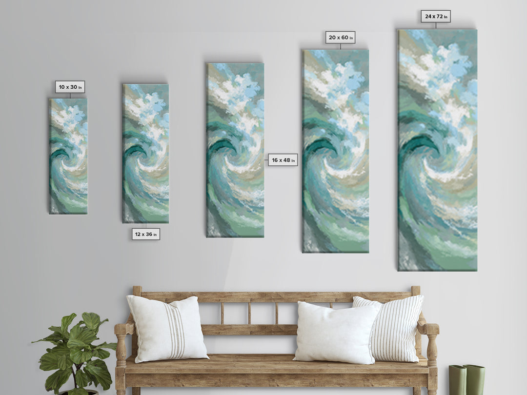 Abstract Healing Spiral Framed Canvas Print, Medical Office Art, Minimalist Decor, Office Decor, Abstract Art, Calm, MOA-1x3-3