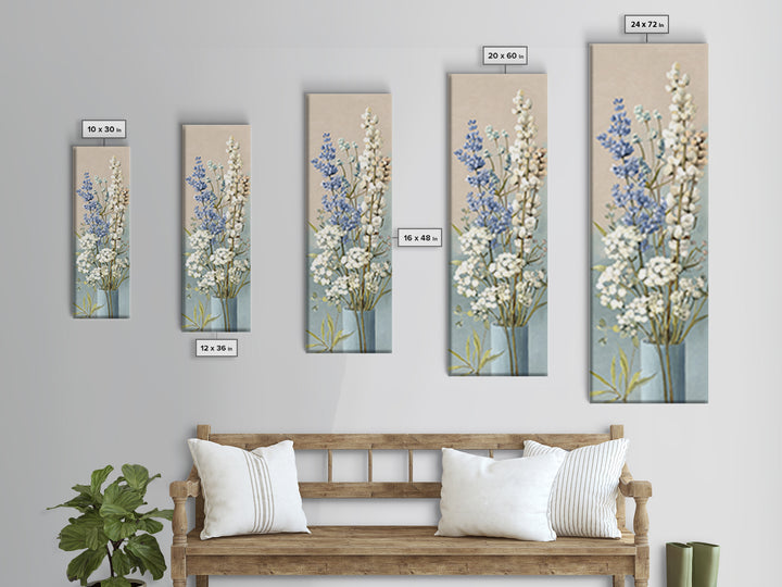 Lavender Botanical Still Life Canvas Print, Medical Office Art, Dental Office Decor, Office Decor, Oil Painting, Calm, MOA-1x3-33
