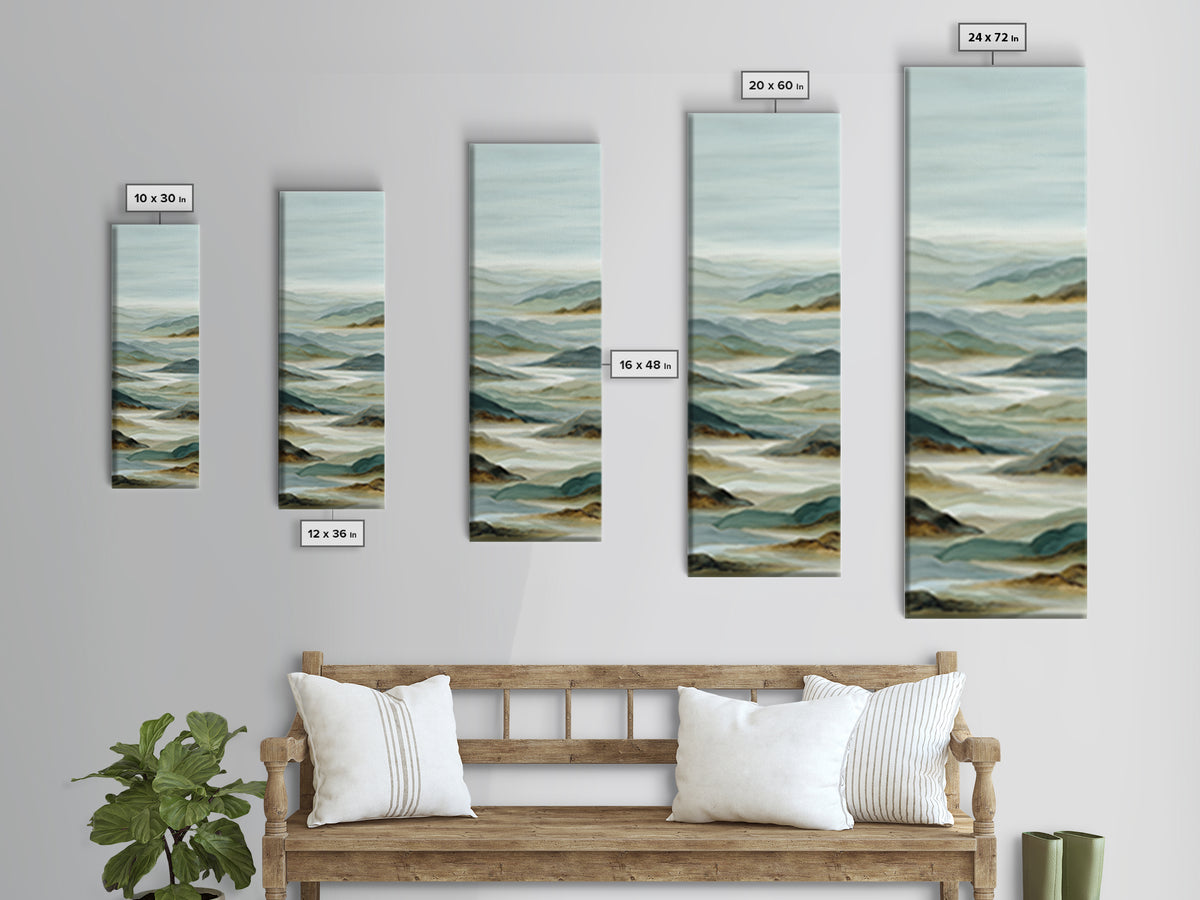 Large Neutral Landscape Framed Canvas Print, Medical Office Art, Fine Art Print, Office Decor, Oil Painting, Calm, Wall Decor, MOA-1x3-4