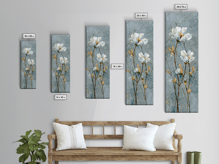 White Orchid on Gray Stone Surface Canvas Print, Medical Office Art, Nurse Wall Art, Office Decor, Fine Art, Calm, Room Decor, MOA-1x3-42