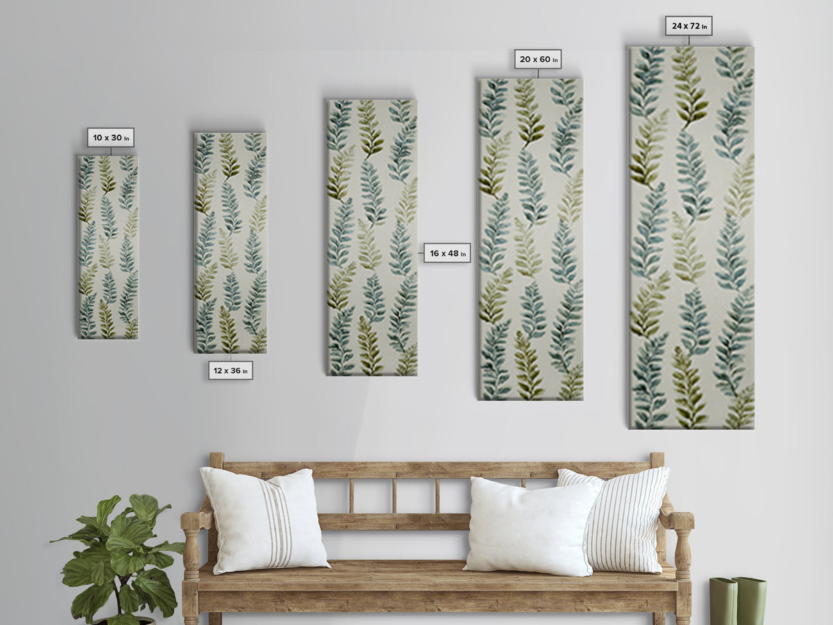 Minimal Green Fern Specimen Canvas Print, Medical Office Art, Contemporary Art, Office Decor, Fine Art, Calm, Animal Art, MOA-1x3-44