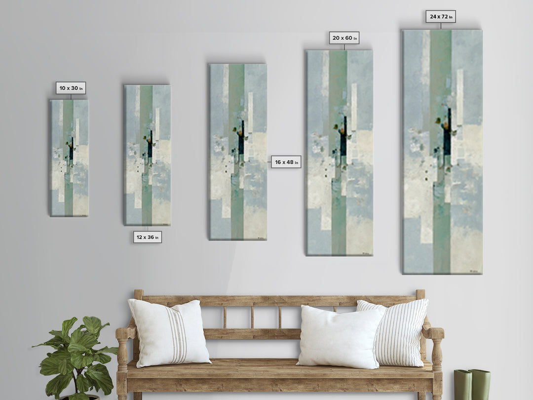 Clean Geometric Composition Framed Canvas Print, Medical Office Art, Science Art, Office Decor, Abstract Art, Calm, MOA-1x3-46