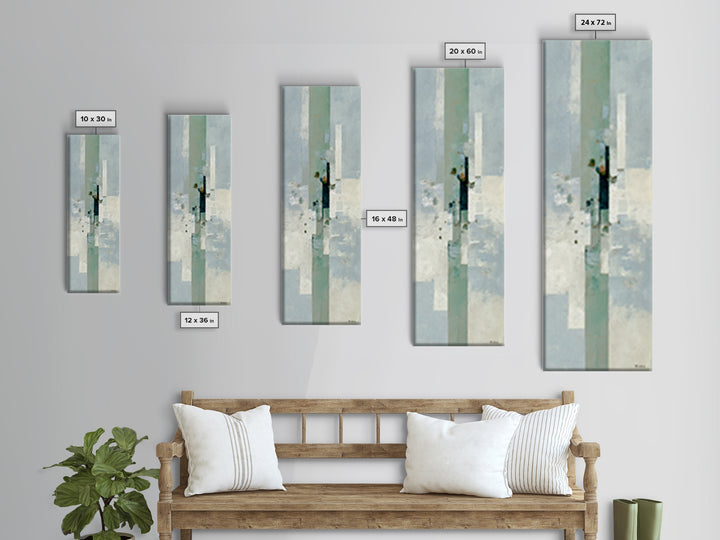 Clean Geometric Composition Framed Canvas Print, Medical Office Art, Science Art, Office Decor, Abstract Art, Calm, MOA-1x3-46