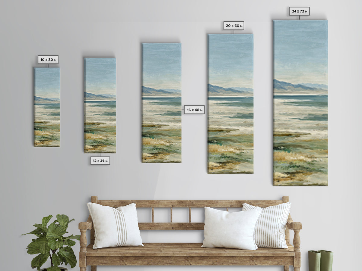 Large Neutral Landscape Framed Canvas Print, Medical Office Art, Home Decor, Office Decor, Fine Art, Calm, Medical Art, MOA-1x3-52