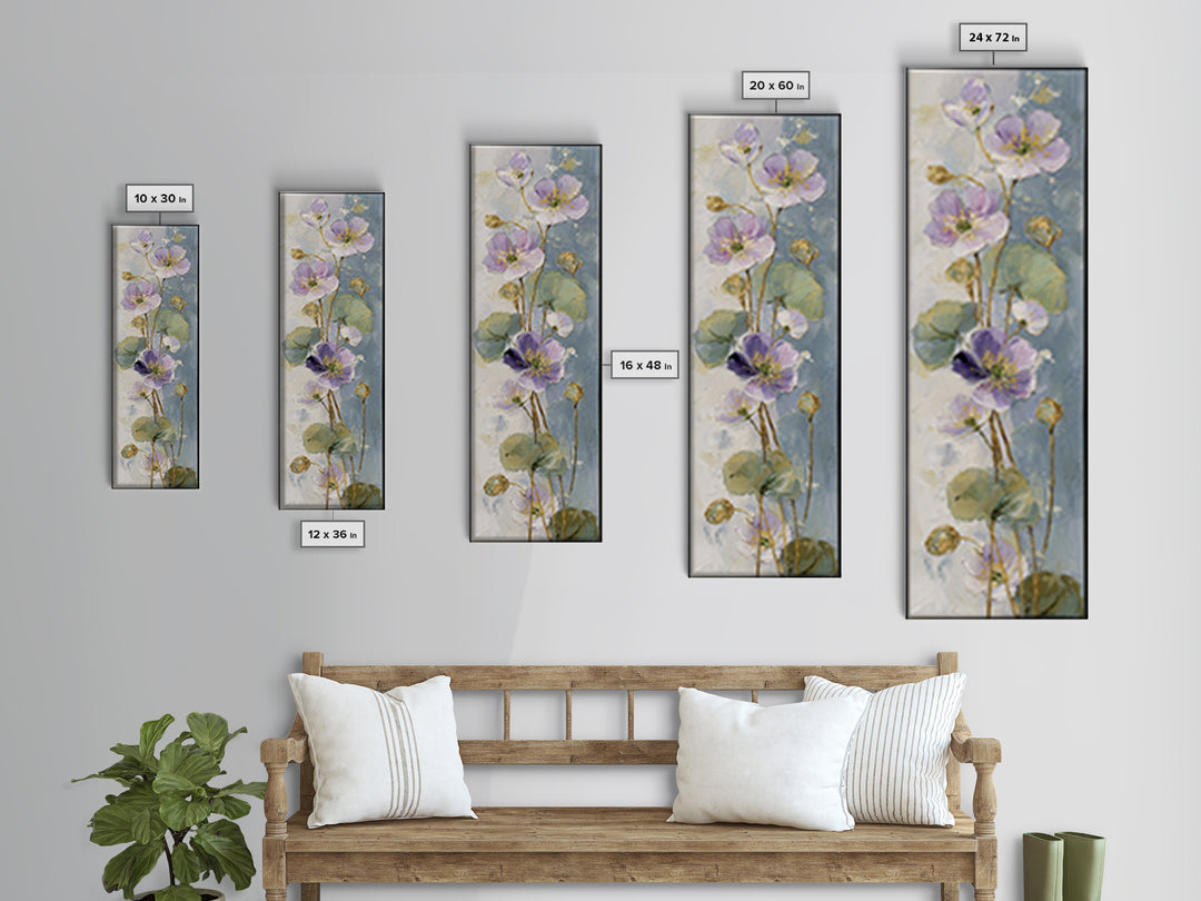Lavender Botanical Still Life Canvas Print, Medical Office Art, Fine Art Print, Office Decor, Fine Art, Calm, Wall Decor, MOA-1x3-57