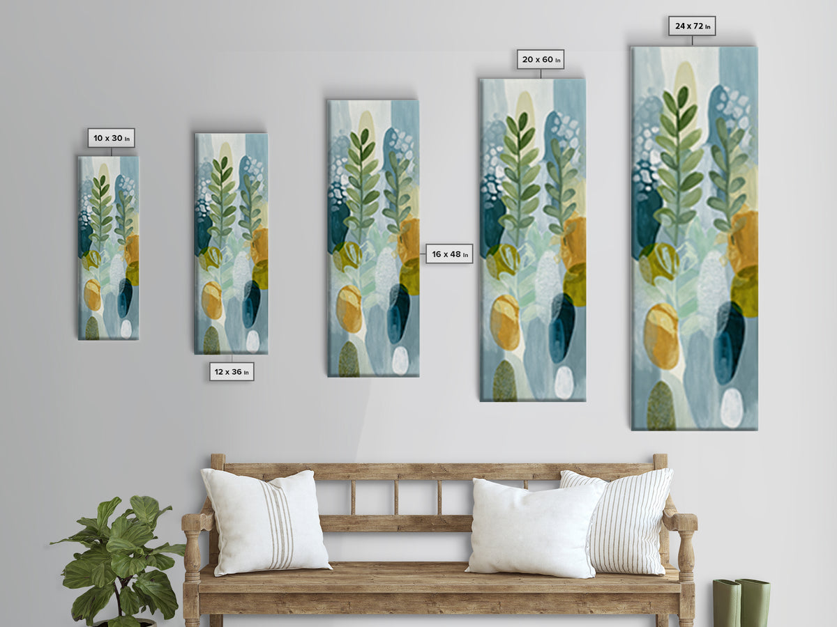 Fresh Citrus and Leaves for Bright Optimism Canvas Print, Medical Office Art, Digital Art, Office Decor, Abstract Art, Calm, MOA-1x3-60