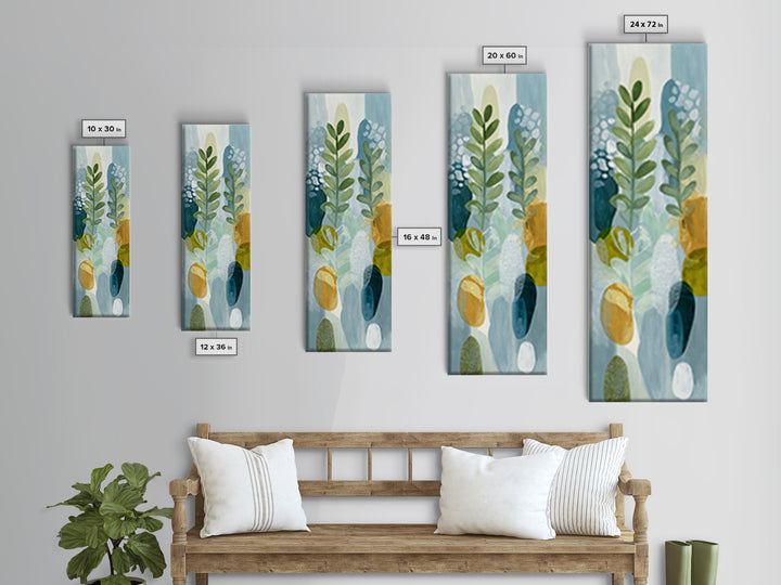 Fresh Citrus and Leaves for Bright Optimism Canvas Print, Medical Office Art, Digital Art, Office Decor, Abstract Art, Calm, MOA-1x3-60