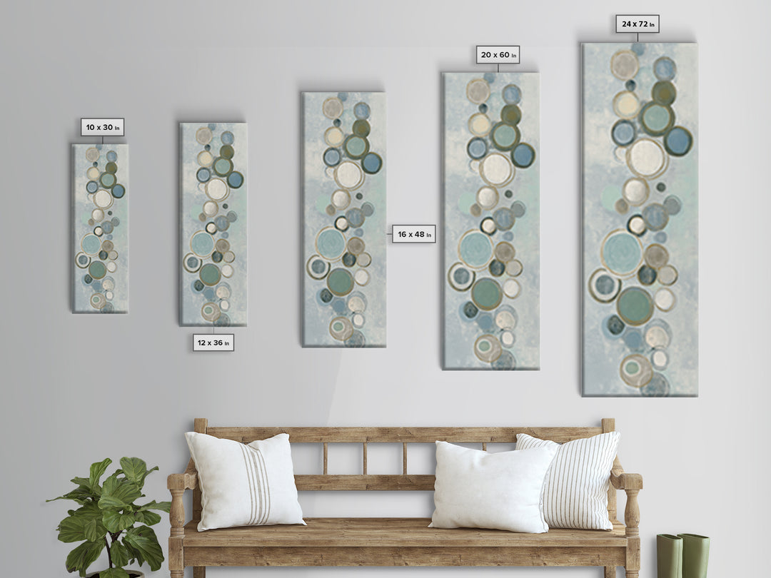 Abstract Cells and Circles as Soothing Pattern Canvas Print, Medical Office Art, Office Decor, Abstract Art, Calm, MOA-1x3-65