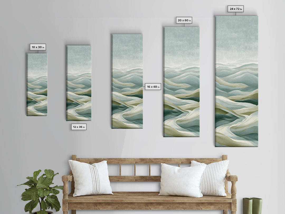 Clean Geometric Composition Framed Canvas Print, Medical Office Art, Science Art, Office Decor, Abstract Art, Calm, MOA-1x3-70