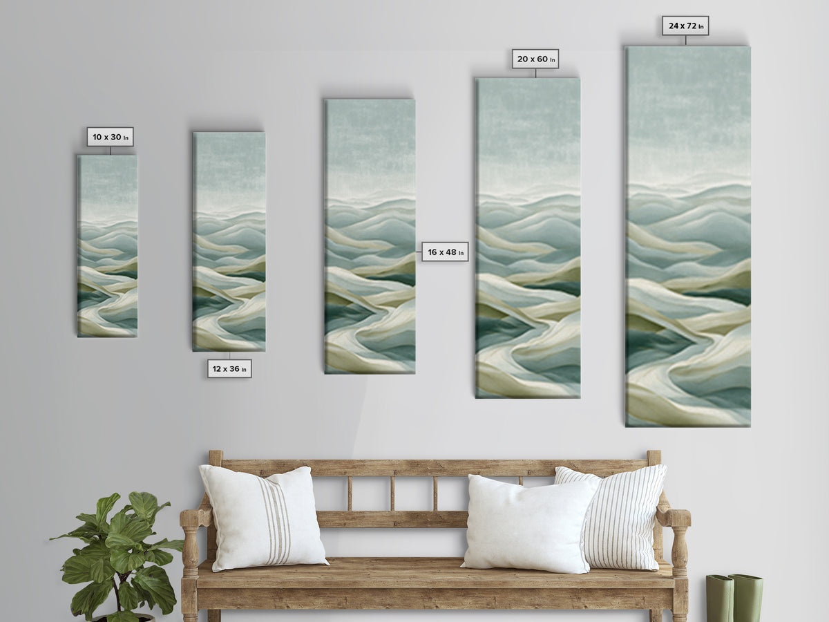Clean Geometric Composition Framed Canvas Print, Medical Office Art, Science Art, Office Decor, Abstract Art, Calm, MOA-1x3-70