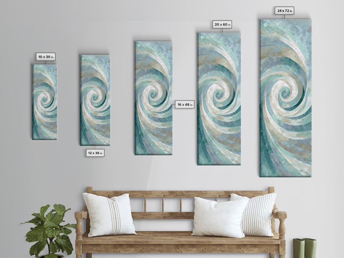 Abstract Healing Spiral Framed Canvas Print, Medical Office Art, Educational Poster, Office Decor, Calm, Fine Art Print, MOA-1x3-75