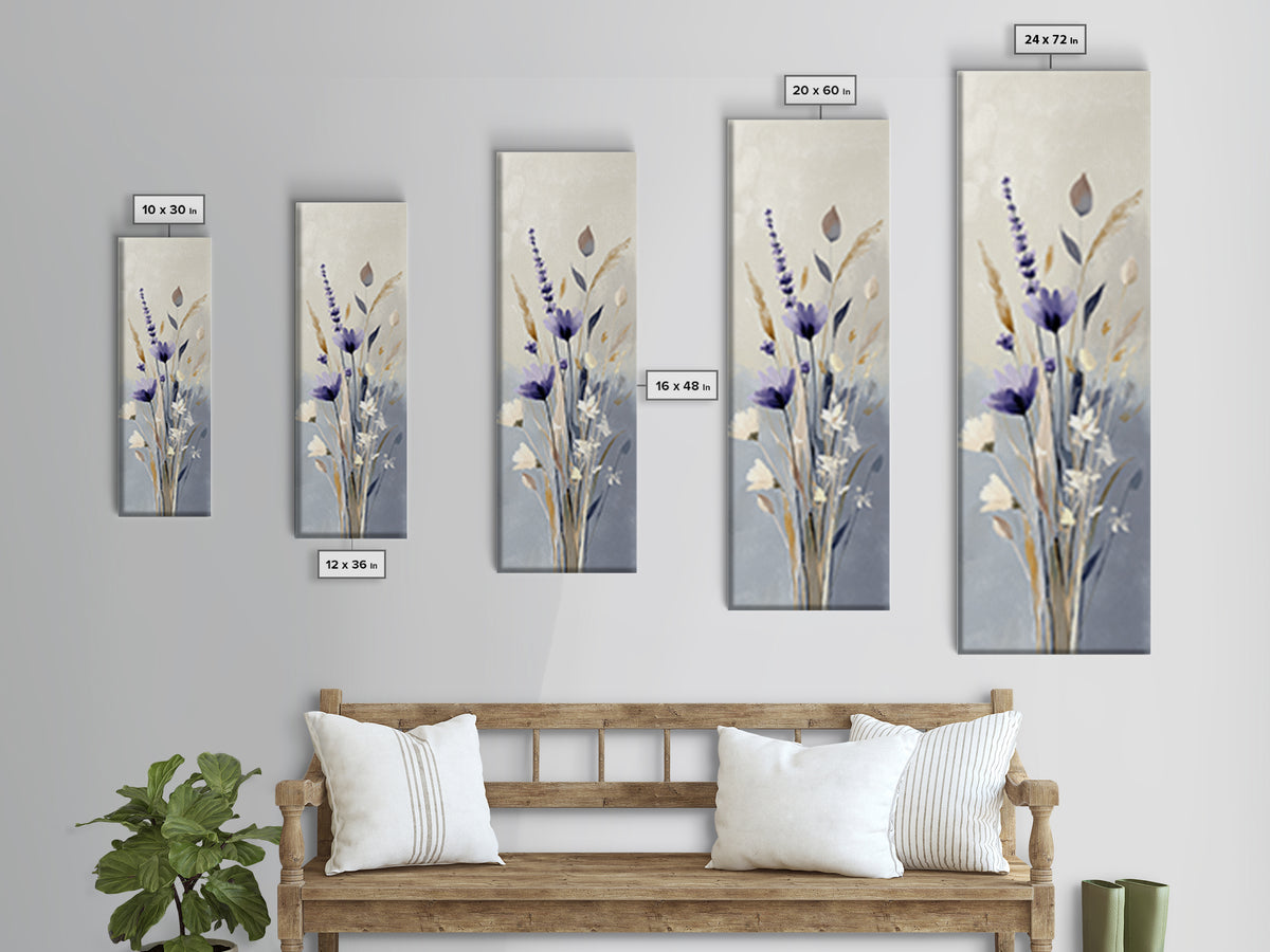 Lavender Botanical Still Life Canvas Print, Medical Office Art, Printable Card, Office Decor, Fine Art, Calm, School Nurse Art, MOA-1x3-81