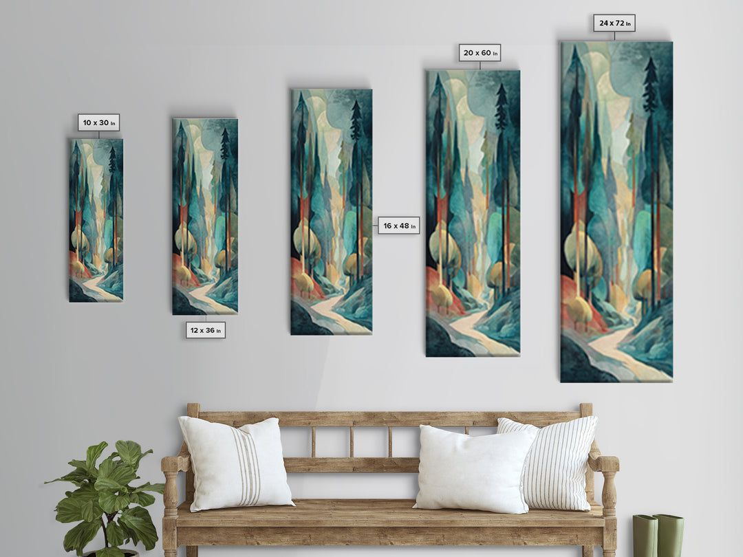 Soft Mountain Landscape Canvas Print, Medical Office Art, Luxury Decor, Office Decor, Fine Art, Calm, Digital Wall Art, MOA-1x3-86