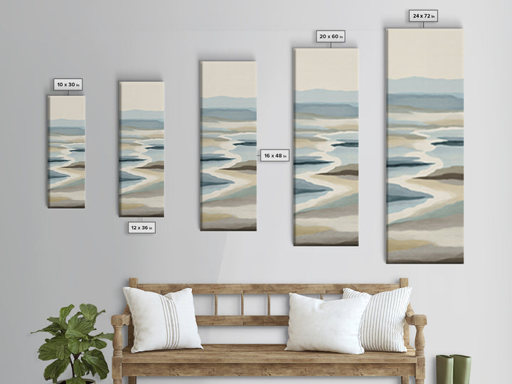 Peaceful Ocean Horizon Canvas Print, Medical Office Art, Medical Decor, Office Decor, Calm, Science Art, Neuroscience Art, MOA-1x3-88