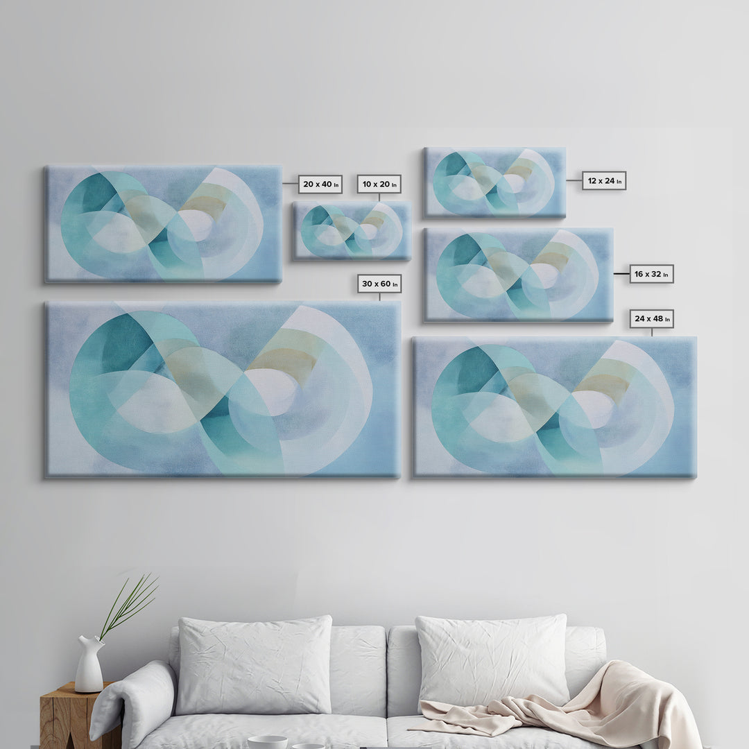 Abstract Healing Spiral Framed Canvas Print, Medical Office Art, Healthcare Wall Art, Office Decor, Abstract Art, Calm, MOA-2x1-11