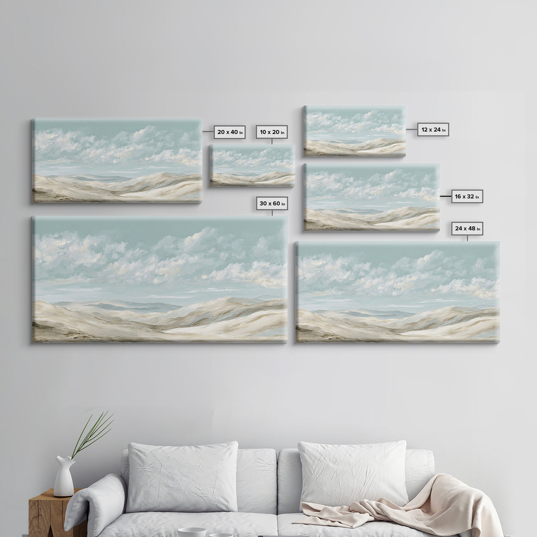 Large Neutral Landscape Framed Canvas Print, Medical Office Art, Art Print, Office Decor, Fine Art, Calm, Printable Art, MOA-2x1-12