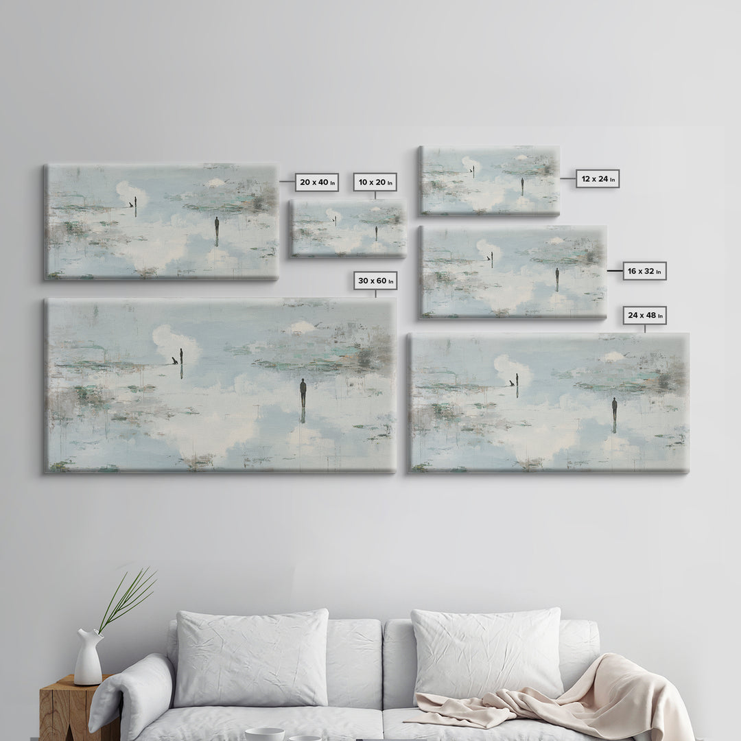 Simple Line Figure Framed Canvas Print, Medical Office Art, Fine Art Print, Office Decor, Fine Art, Calm, Wall Decor, MOA-2x1-14