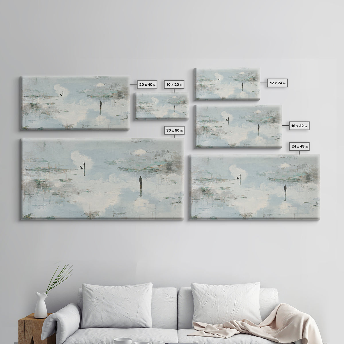 Simple Line Figure Framed Canvas Print, Medical Office Art, Fine Art Print, Office Decor, Fine Art, Calm, Wall Decor, MOA-2x1-14