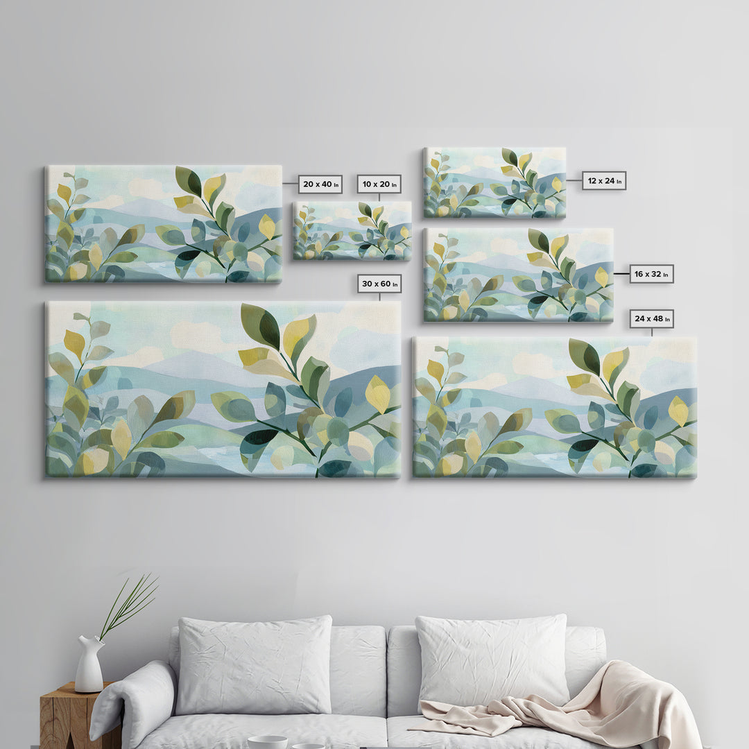 Fresh Citrus and Leaves for Bright Optimism Framed Canvas Print, Medical Office Art, Statement Artwork, Office Decor, Calm, MOA-2x1-20