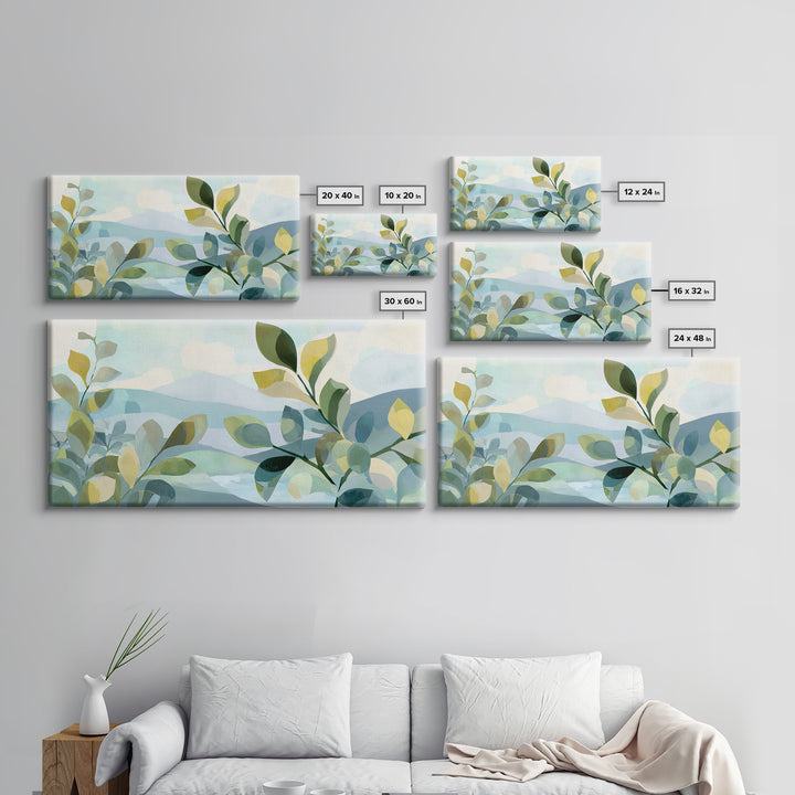 Fresh Citrus and Leaves for Bright Optimism Framed Canvas Print, Medical Office Art, Statement Artwork, Office Decor, Calm, MOA-2x1-20