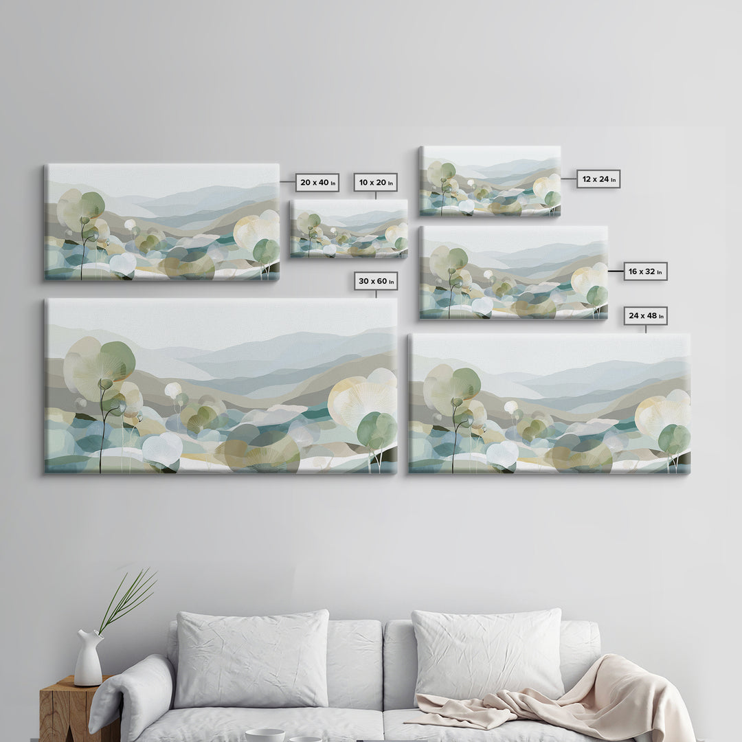 Clean Geometric Composition Framed Canvas Print, Medical Office Art, Luxury Decor, Office Decor, Calm, Digital Wall Art, MOA-2x1-30