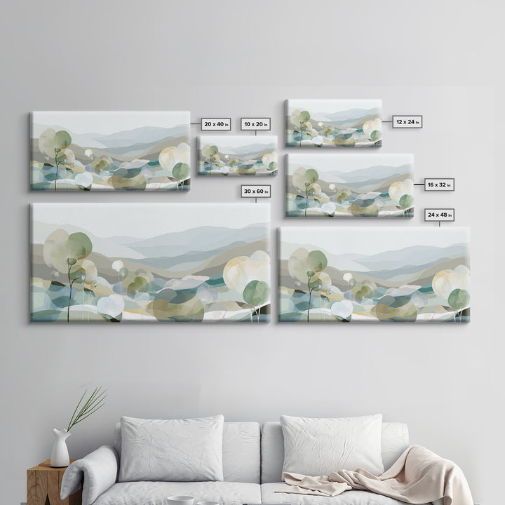 Clean Geometric Composition Framed Canvas Print, Medical Office Art, Luxury Decor, Office Decor, Calm, Digital Wall Art, MOA-2x1-30
