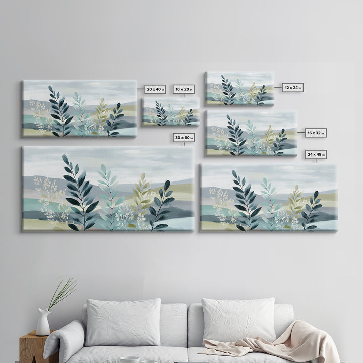 Minimal Green Fern Specimen Canvas Print, Medical Office Art, Printable Wall Art, Office Decor, Calm, Anatomy Wall Art, MOA-2x1-52