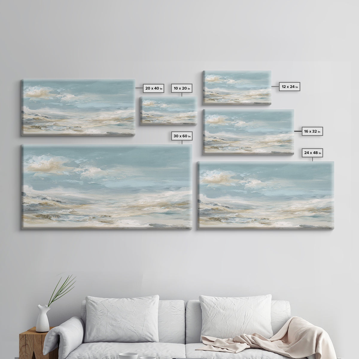Sky and Cloud Scene Canvas Print, Medical Office Art, Medical Student Gift, Office Decor, Oil Painting, Calm, Anatomy Poster, MOA-2x1-53