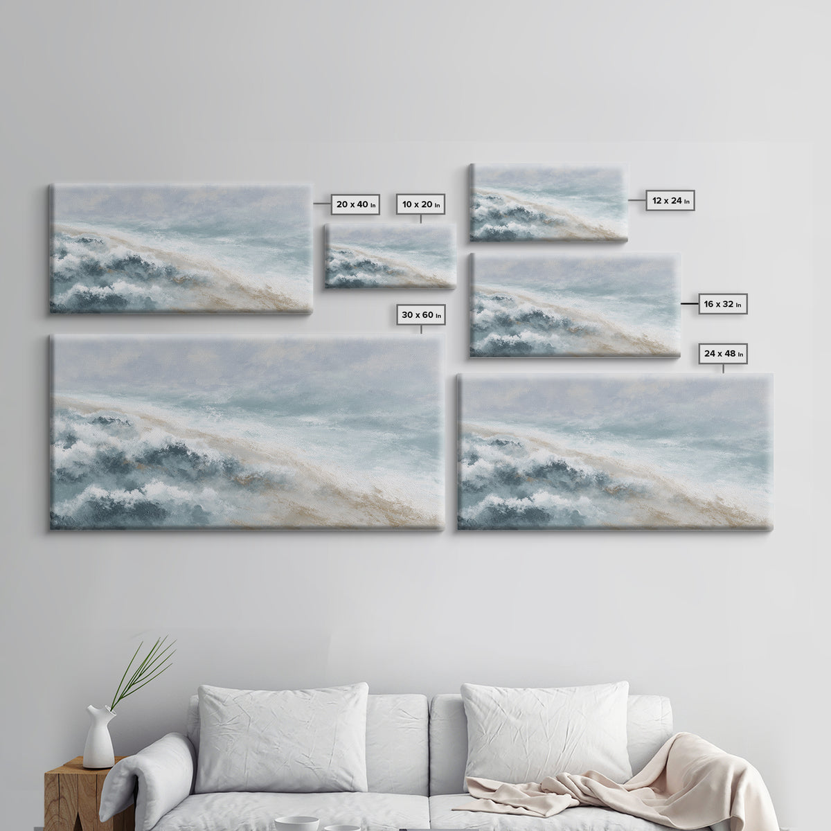 Subtle Marble Texture Canvas Print, Medical Office Art, Medical Decor, Office Decor, Calm, Science Art, Neuroscience Art, MOA-2x1-63