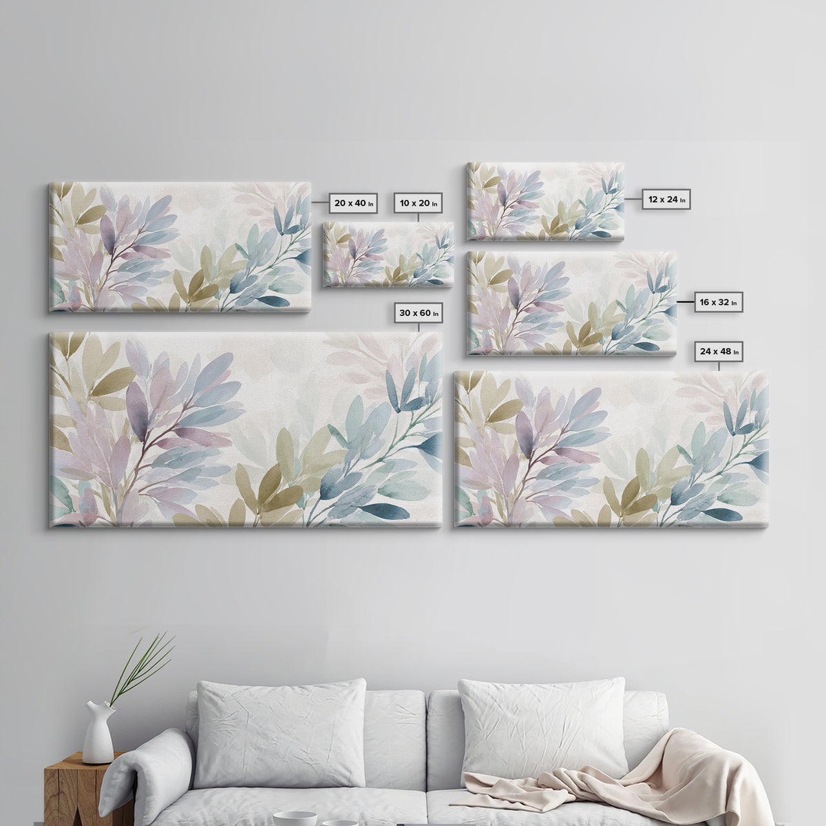 Lavender Botanical Still Life Framed Canvas Print, Medical Office Art, Office Decor, Calm, Brain Poster, Healthcare Wall Art, MOA-2x1-65