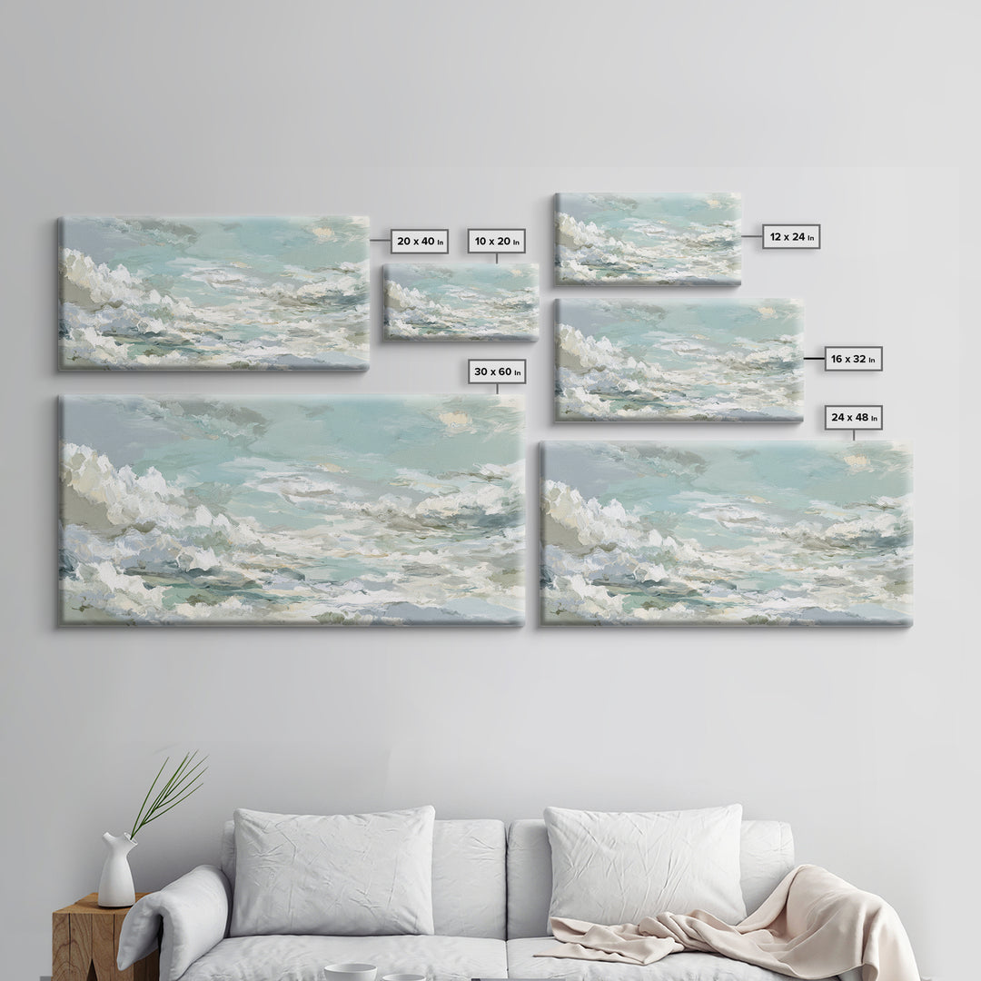 Sky and Cloud Scene Canvas Print, Medical Office Art, Medical Student Gift, Office Decor, Oil Painting, Calm, Anatomy Poster, MOA-2x1-77