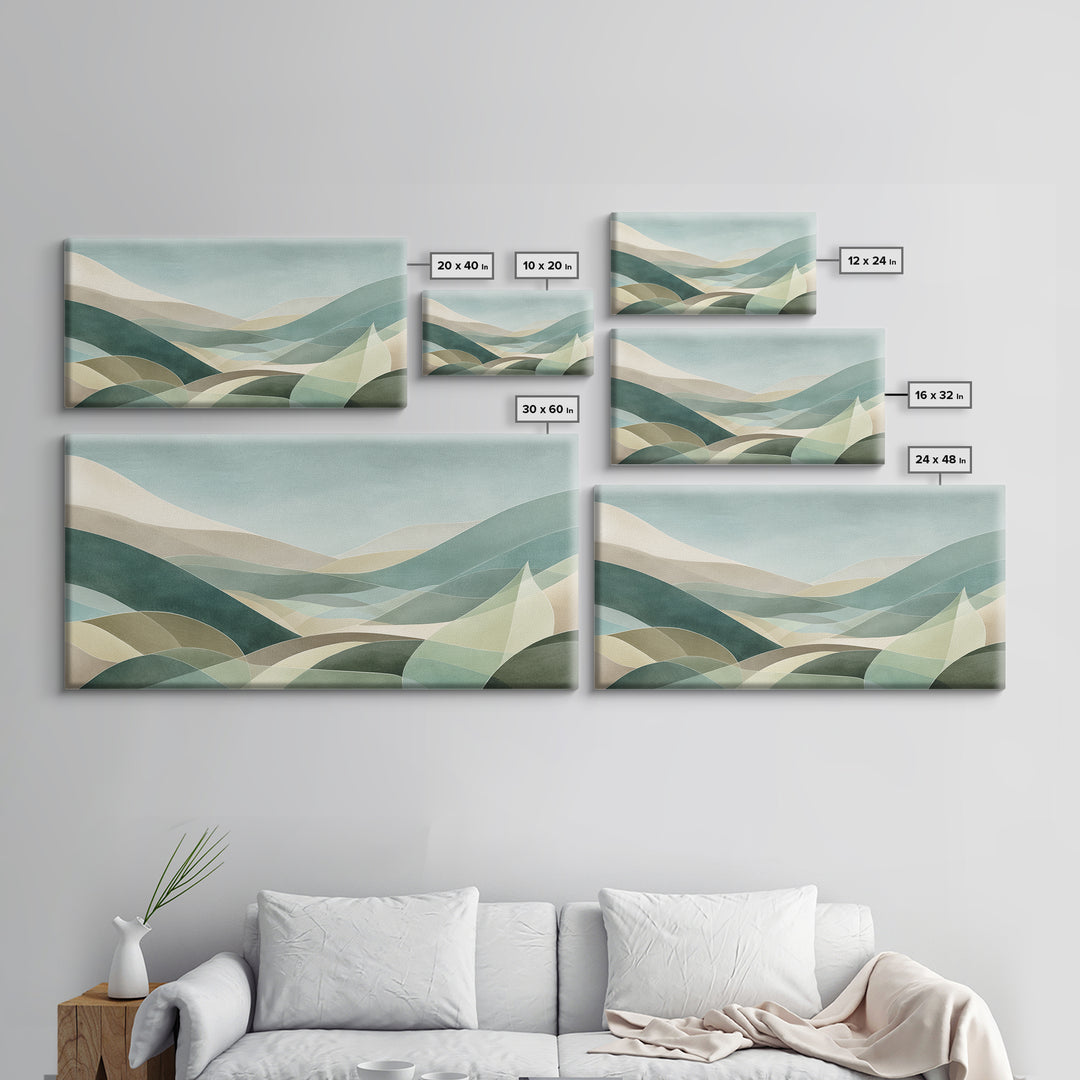 Clean Geometric Composition Canvas Print, Medical Office Art, Contemporary Art, Office Decor, Abstract Art, Calm, Animal Art, MOA-2x1-78