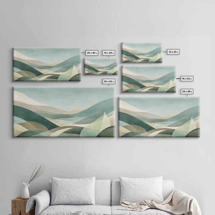 Clean Geometric Composition Canvas Print, Medical Office Art, Contemporary Art, Office Decor, Abstract Art, Calm, Animal Art, MOA-2x1-78