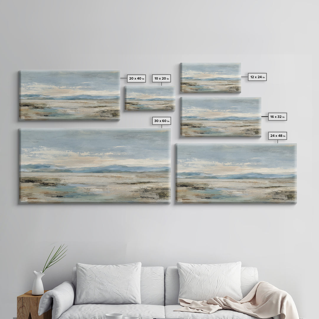 Large Neutral Landscape Framed Canvas Print, Medical Office Art, Brain Poster, Office Decor, Fine Art, Calm, Medical School, MOA-2x1-84