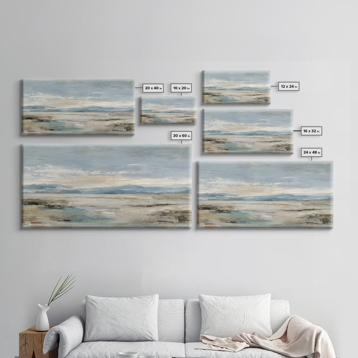 Large Neutral Landscape Framed Canvas Print, Medical Office Art, Brain Poster, Office Decor, Fine Art, Calm, Medical School, MOA-2x1-84